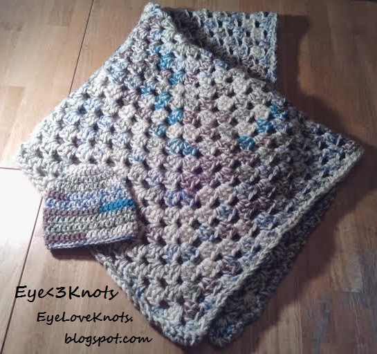 My first crochet project: a granny square blanket inspired by the