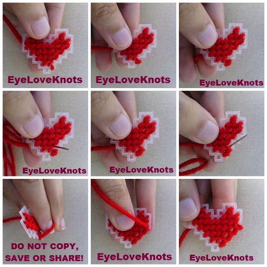 Small Plastic Canvas Hearts - Free Plastic Canvas Pattern - EyeLoveKnots