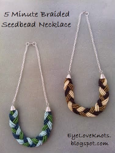 5 Minute Braided Seedbead Necklace - Easy Jewelry DIY - EyeLoveKnots
