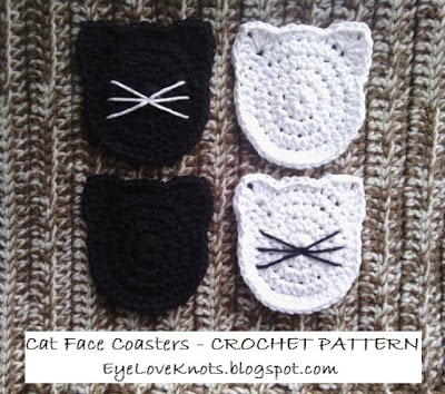 PDF Pattern Crochet Cute Cat Coasters, Home Decor, Easy Crochet Pattern,  DIY Coasters, Cat Lovers 