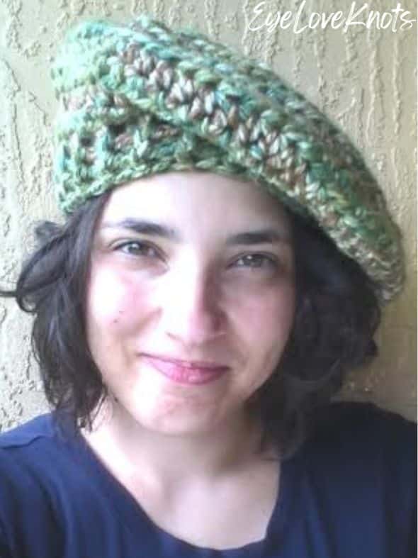 chunky half double crochet beret hat