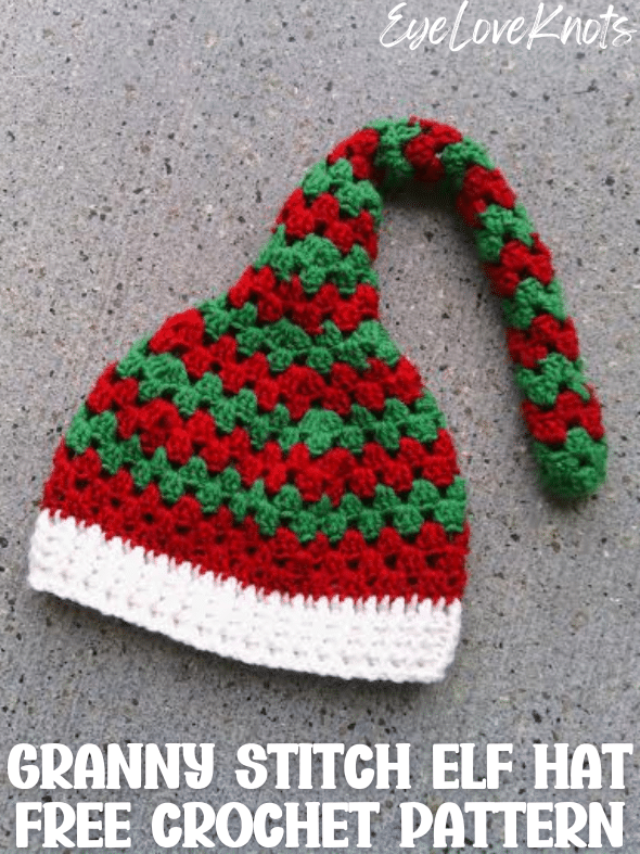 Granny Stitch Elf Hat free Crochet Pattern