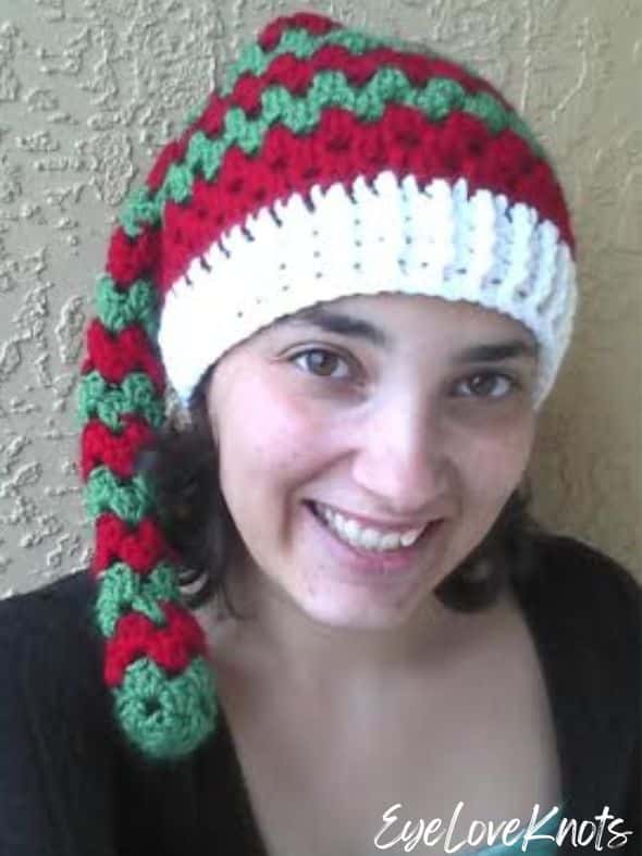 granny stitch elf hat without pom pom