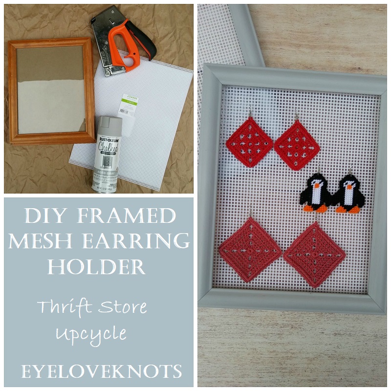 diy mesh earring holder