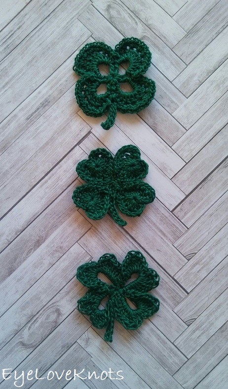 EASY CROCHET FOUR LEAFLET - Quick and easy crochet four leaf clover  tutorial 