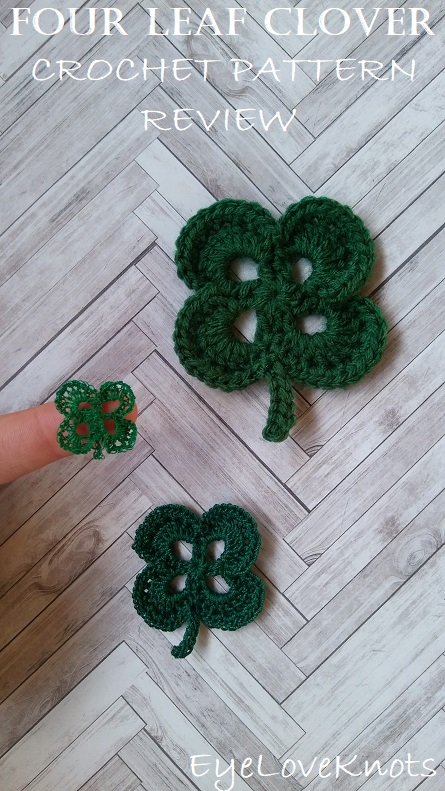 Small Clover Pattern - Crochet Clover Applique - Petals to Picots