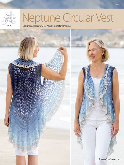 Plus size outlet crochet circular vest