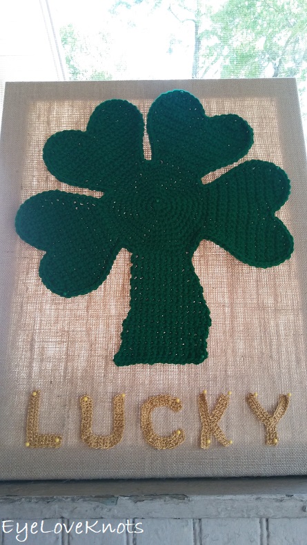 Crochet Four Leaf Clover Applique 