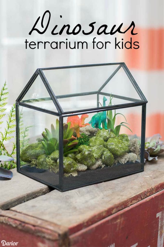 Dinosaur Terrarium for Kids from Crafts by Courtney, On Rockwood Lane