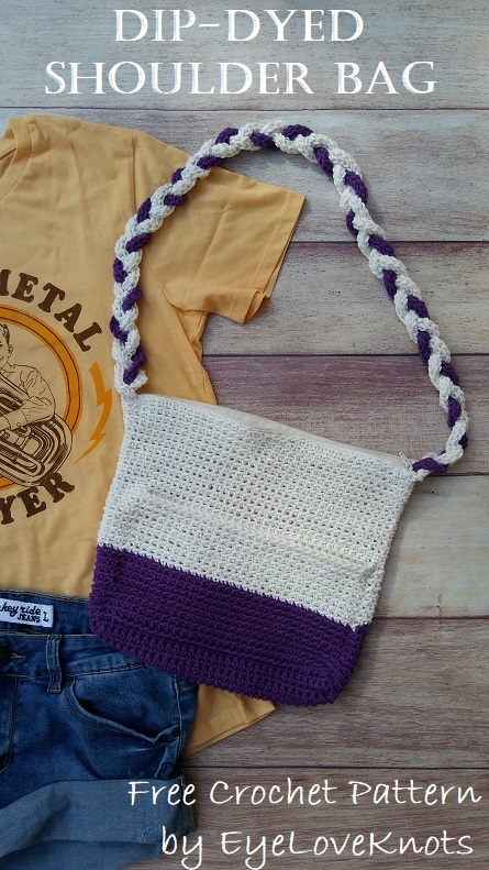 Dip-Dyed Shoulder Bag - Free Crochet Pattern - EyeLoveKnots