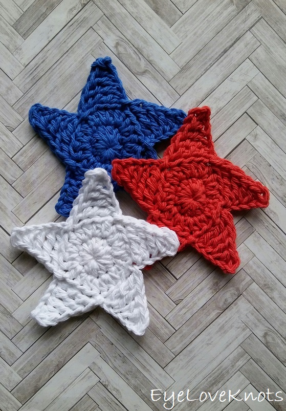 Seeing Stars Coasters Free Crochet Pattern EyeLoveKnots