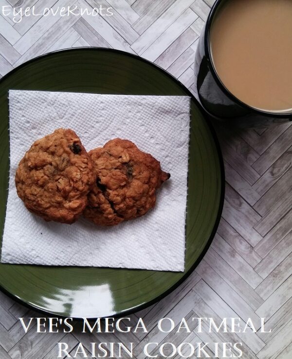 Vee's Mega Oatmeal Raisin Cookies EyeLoveKnots