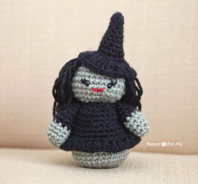 Stars Crochet Witch Hat