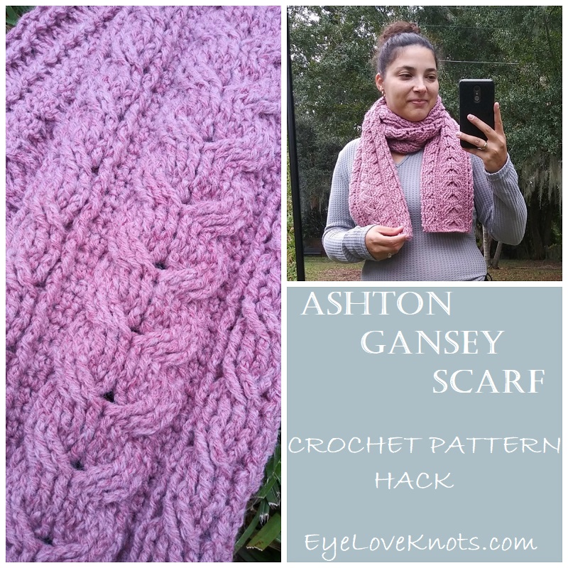 Ashton Gansey Scarf - Crochet Pattern Hack - EyeLoveKnots