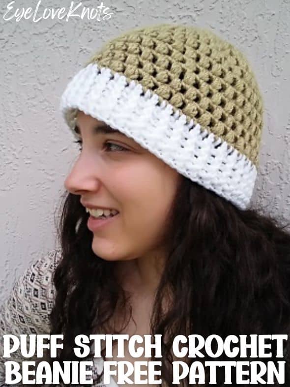 Puff Stitch Crochet Beanie Free Pattern