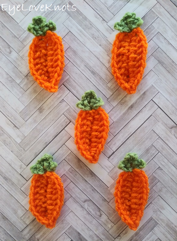 Super Easy Carrot Applique Free Crochet Pattern EyeLoveKnots