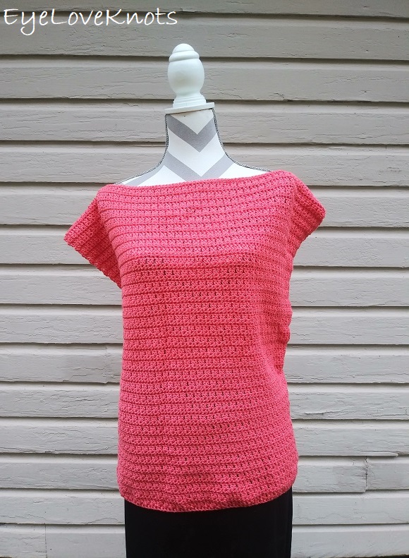 Easy Summer Tee - Crochet Pattern Review - Yay for Yarn - EyeLoveKnots