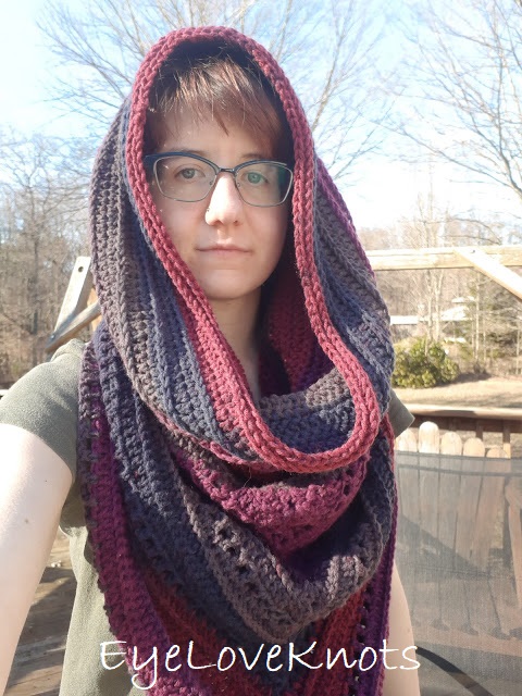 Wild Oleander Hooded Scarf designed by Wickedly Handmade