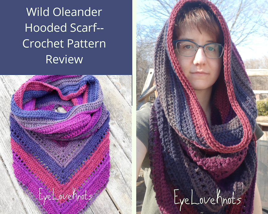 Lamb Northern Booth Wild Oleander Hooded Scarf - Crochet Pattern Review - Wickedly Handmade -  EyeLoveKnots