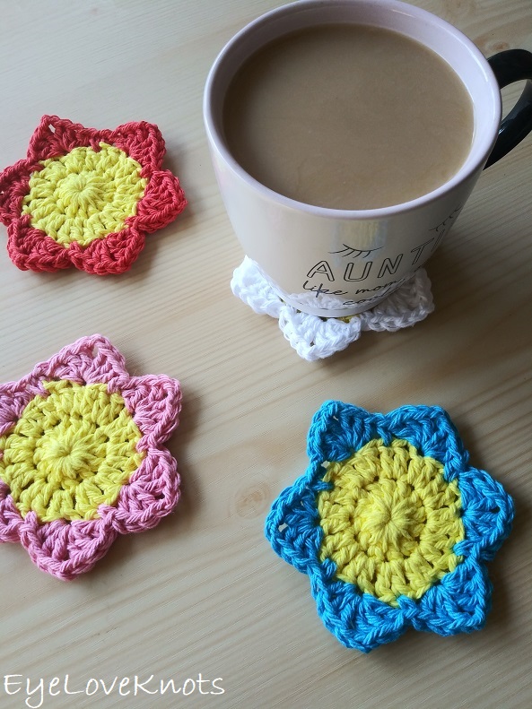 Crochet Square Coaster (Free Pattern) - Annie Design Crochet
