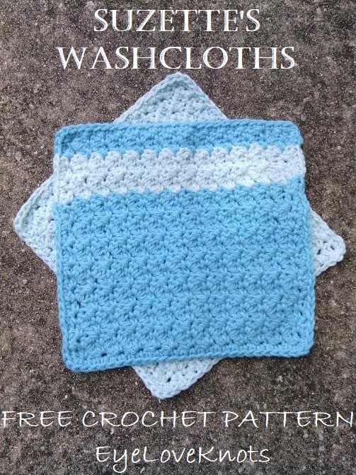 Suzette's Washcloths - Free Crochet Pattern - EyeLoveKnots