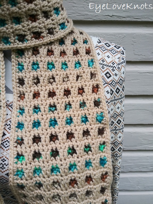 Through the Window Scarf Free Crochet Pattern Easy Mosaic Crochet