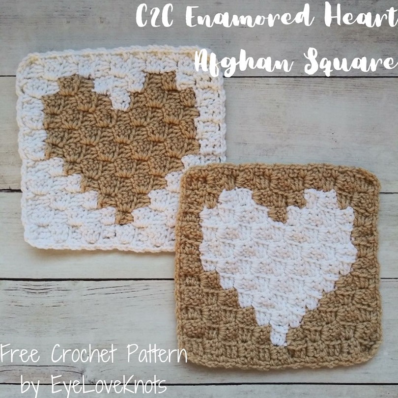 two hearts for afghan CROCHET graph with instructions PATTERN