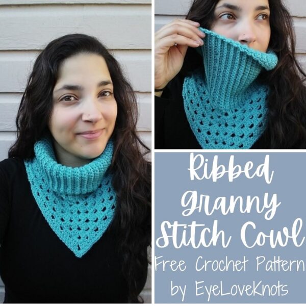 Ribbed Granny Stitch Cowl - Free Crochet Pattern - EyeLoveKnots