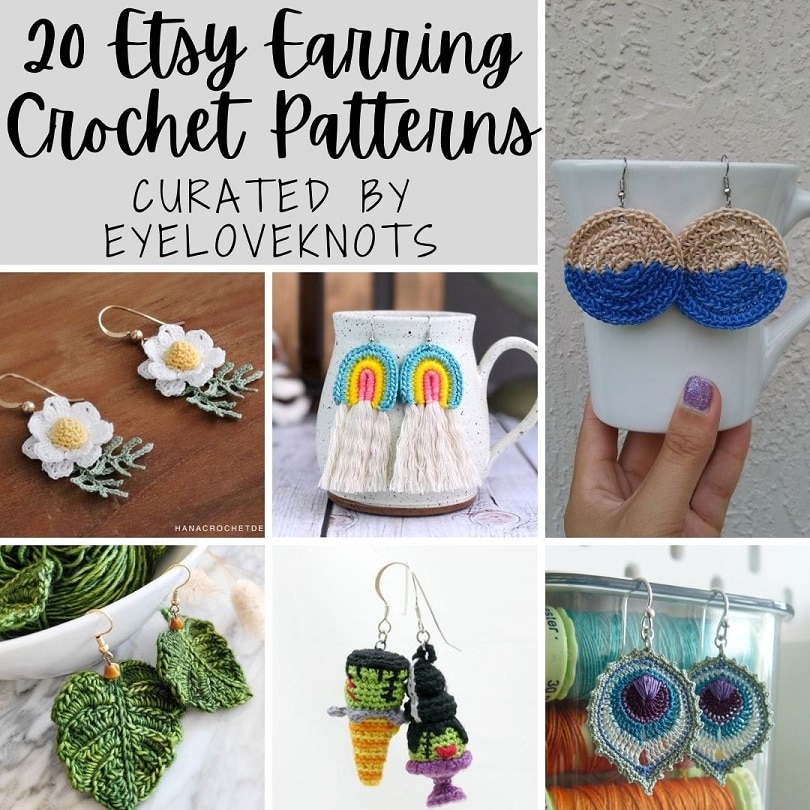 20 Etsy Earring Crochet Patterns EyeLoveKnots   EYE EtsyEarrings 1 