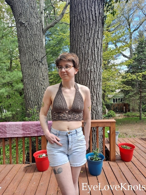 Handmade Rainbow Crochet Bralette Top