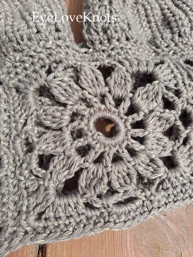 floral crocheted square