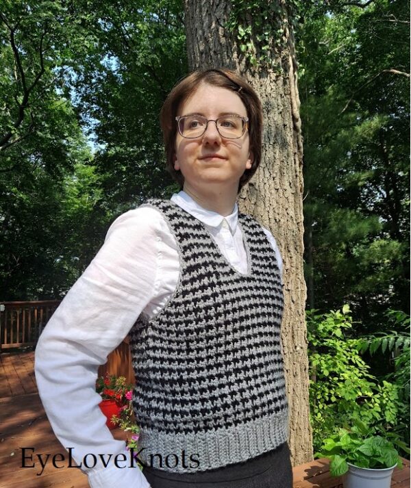 Houndstooth Sweater Vest Crochet Pattern Review Eyeloveknots