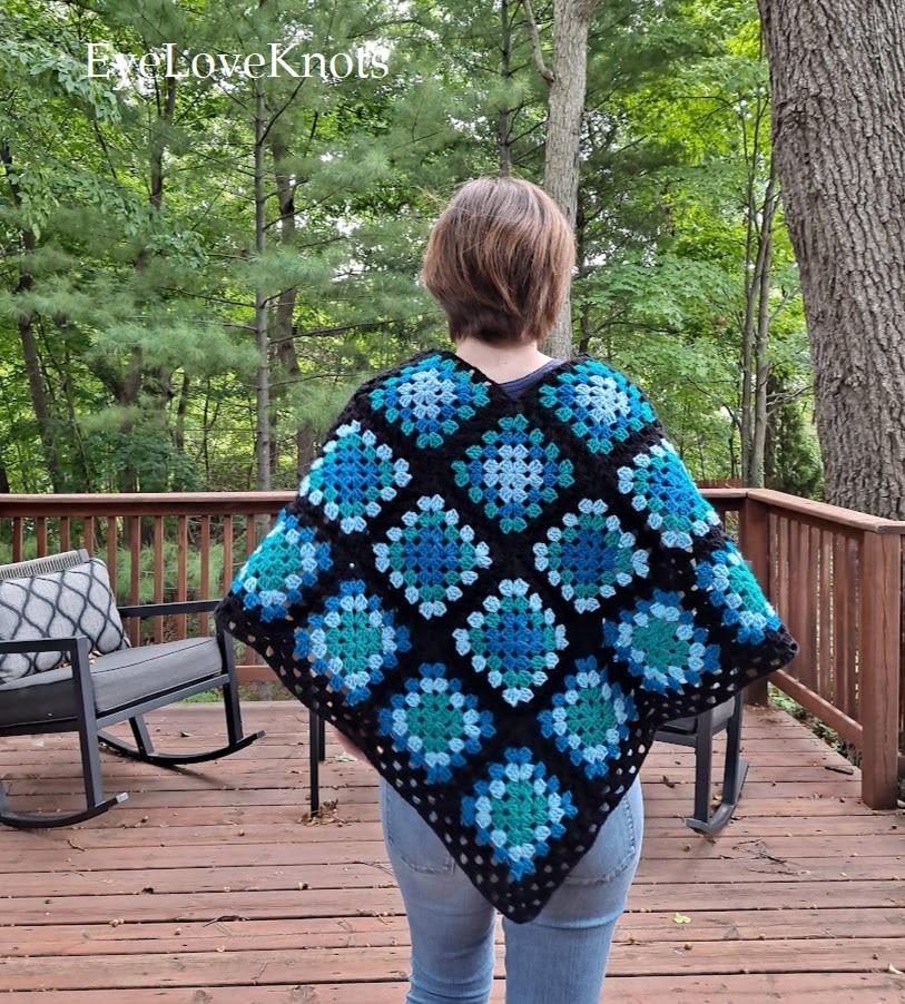 Granny Poncho - Crochet Pattern Review - EyeLoveKnots