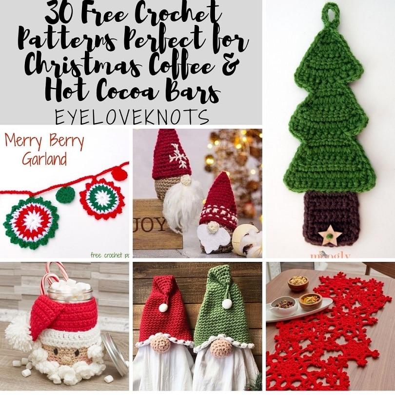 Crochet Christmas Tree Coasters - Crochet 365 Knit Too