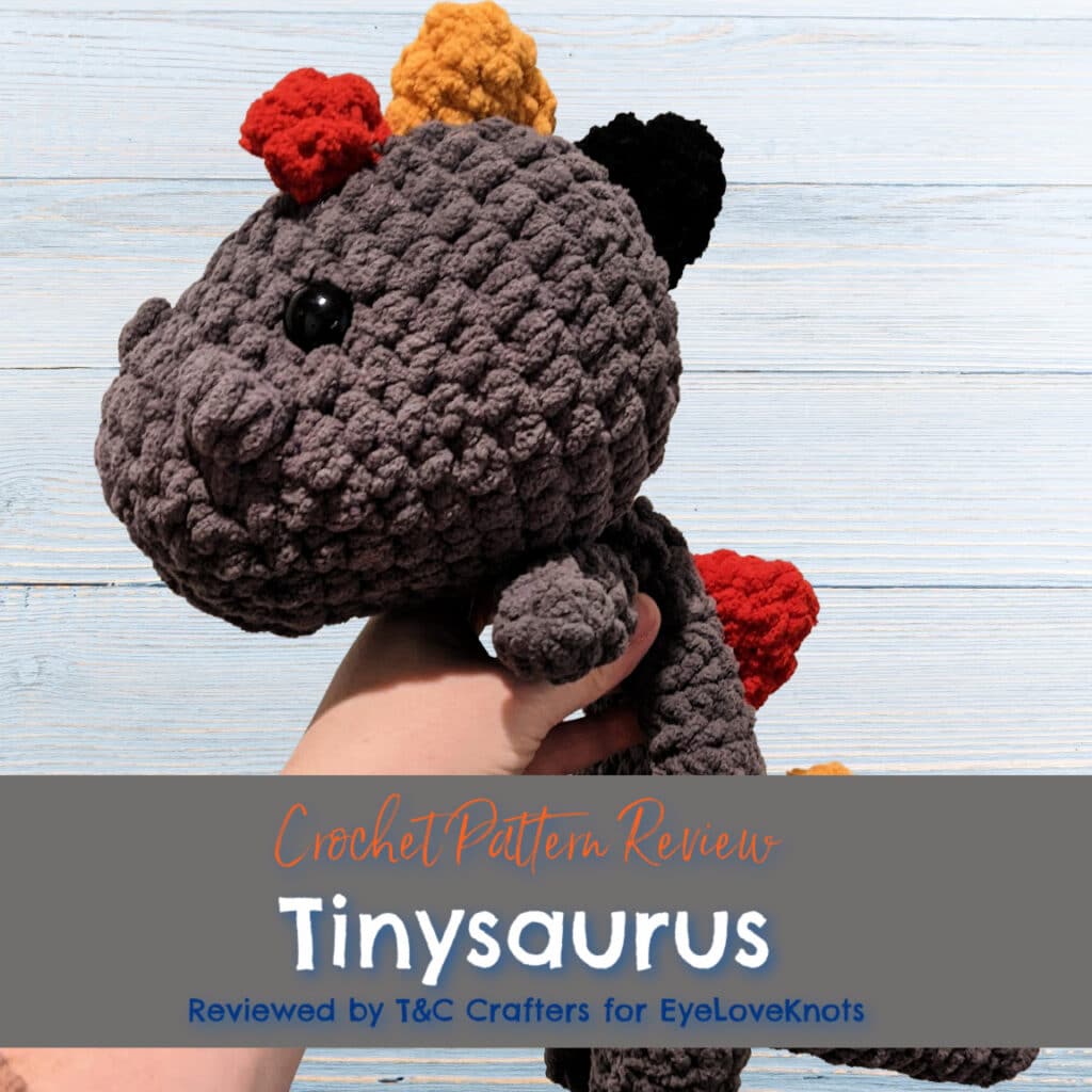 Tinysaurus Knotted Lovey Crochet Dinosaur PATTERN 'little' Size Dino 