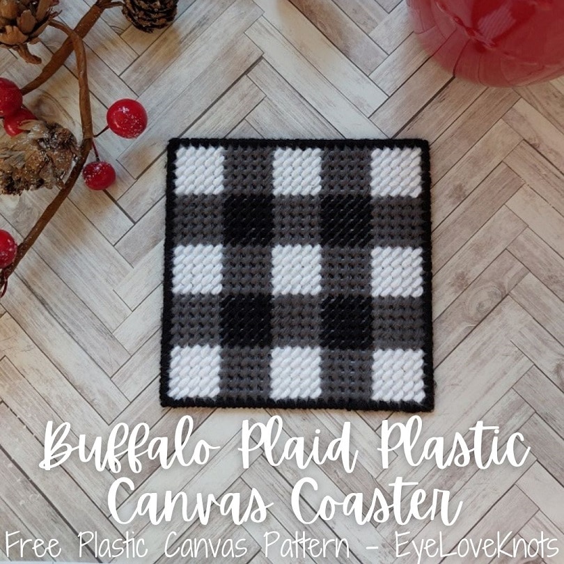 Buffalo Plaid Coaster Free Plastic Canvas Pattern EyeLoveKnots