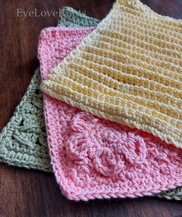 Easy Crochet Dishcloth, Cottage Dishcloths - Crochet Dreamz