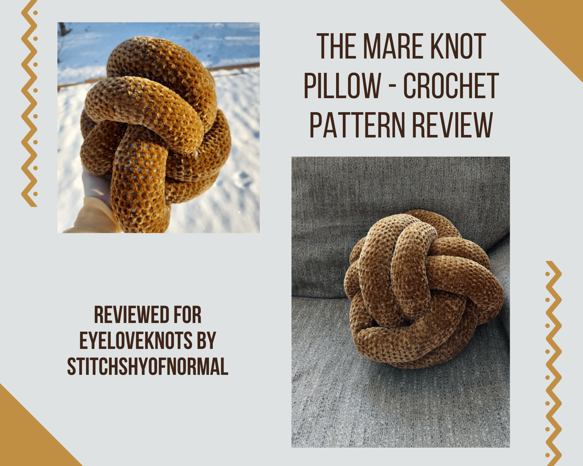 The Mare Knot Pillow Crochet Pattern Review EyeLoveKnots