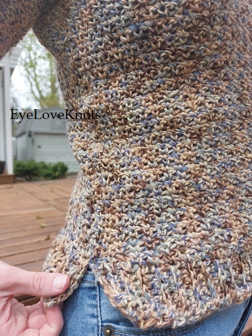 Weekend Snuggle Sweater - Crochet Pattern Review - EyeLoveKnots