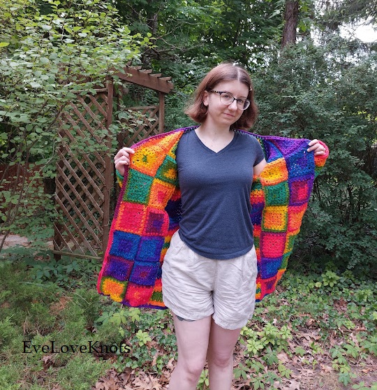 Red Heart Spectrum Dreams Granny Square Blanket Crochet Kit