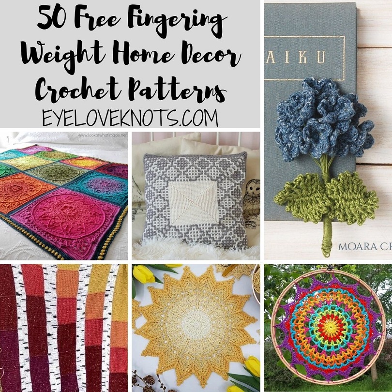 50 Free Fingering Weight Home Decor Crochet Patterns