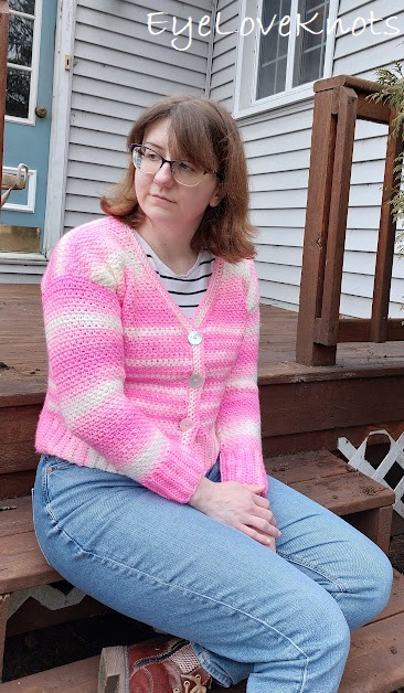 Aria Button Down Cardigan - Crochet Pattern Review - EyeLoveKnots