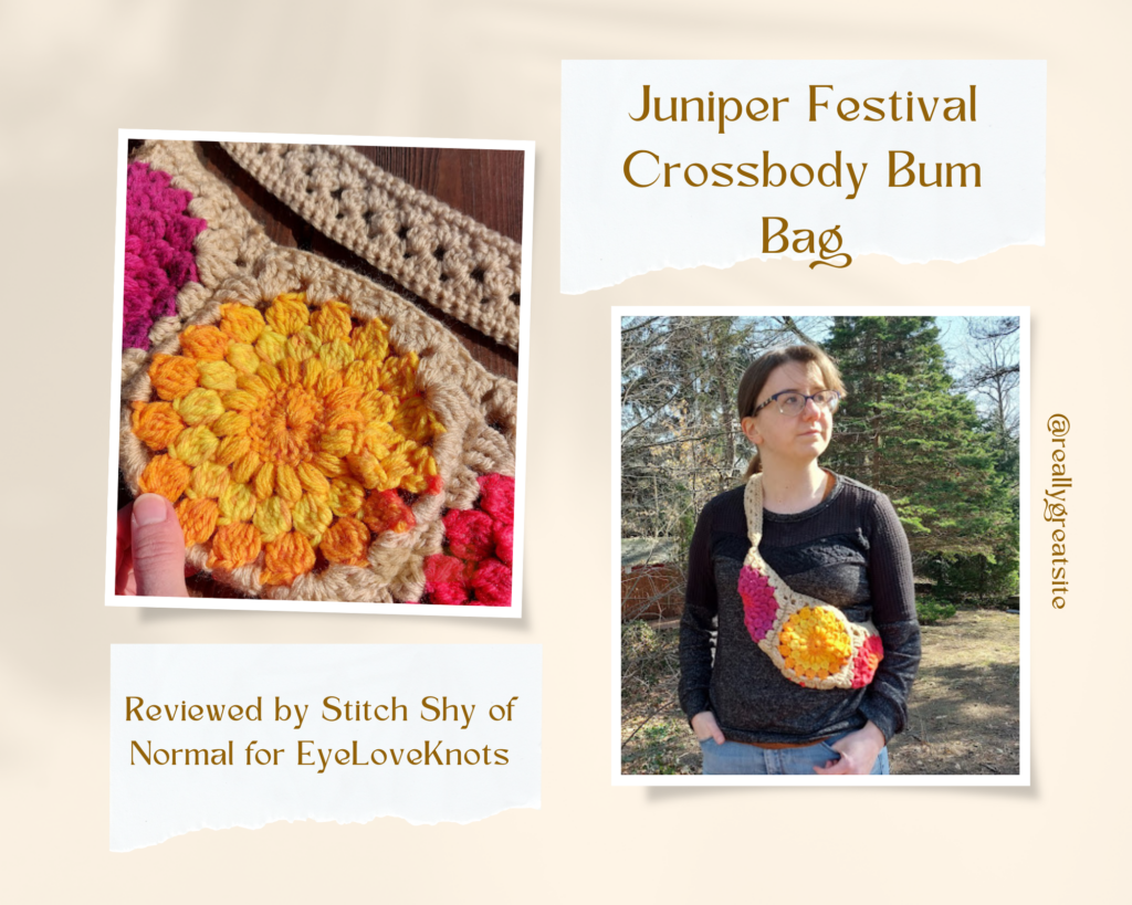 Juniper Festival Crossbody Bum Bag - Crochet Pattern Review - EyeLoveKnots