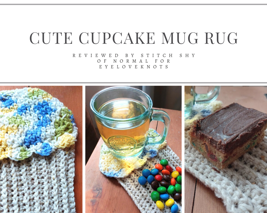 Cute Cupcake Mug Rug - Crochet Pattern Review - EyeLoveKnots