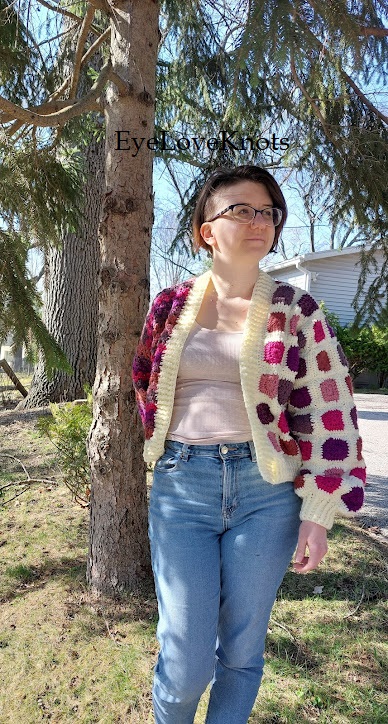 Half & Half Crochet Cardigan - Crochet Pattern Review - EyeLoveKnots