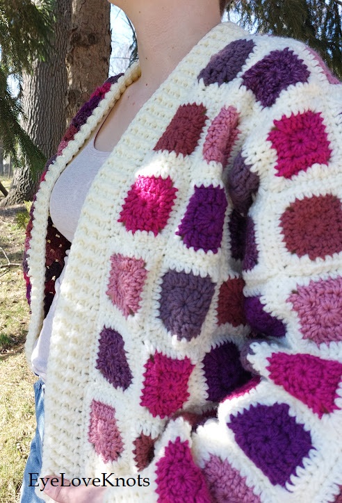 Half & Half Crochet Cardigan - Crochet Pattern Review - EyeLoveKnots