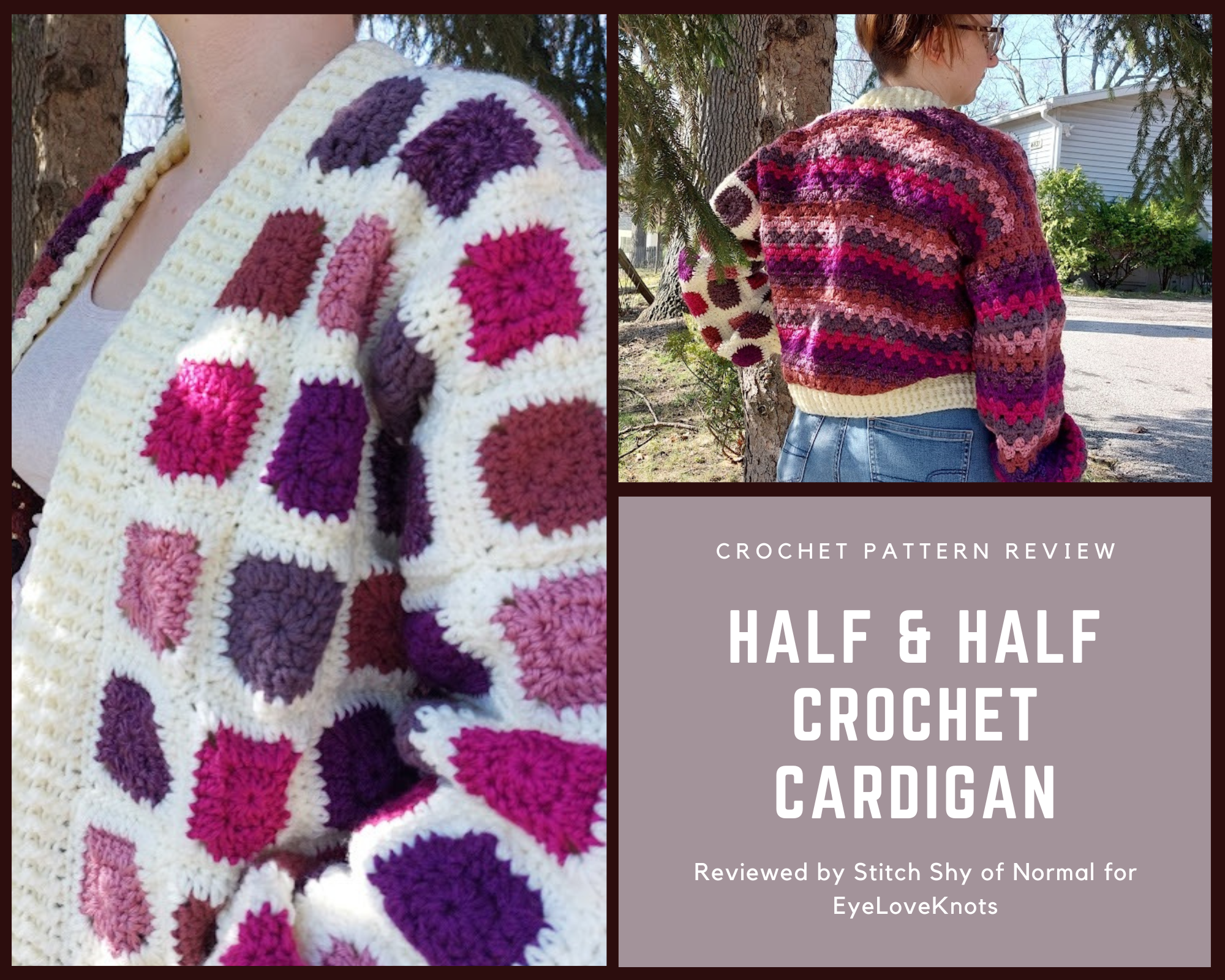 Crochet Cardigan & Half-body Skirt 2Pcs