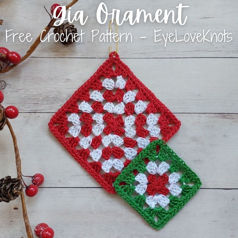 Mini Crochet Kit, Hanging Heart Ornament