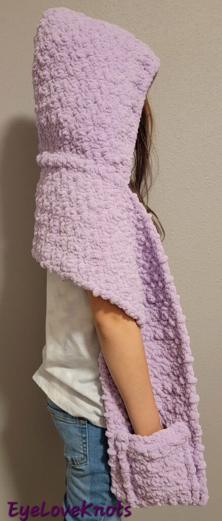 Free Crochet Pattern for Hooded Scarf with Pockets - Crochet Dreamz