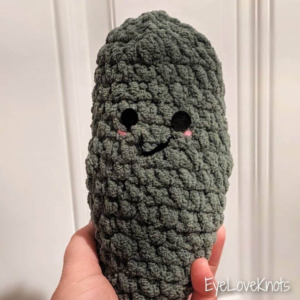 Crocheted Dill Pickle Pattern Review - EyeLoveKnots